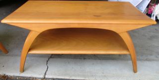 Vintage " Heywood Wakefield Champagne 991 Coffee Table "