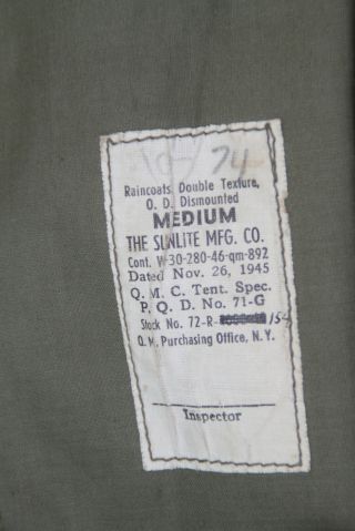 WW2 US Army issue Rain coat and denium laundry bag 5
