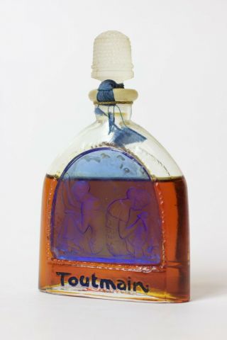 Lalique Style French Toutmain Perfume Bottle,  France