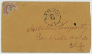 Mr Fancy Cancel 65 CIVIL WAR COVER NEWORLEANS 1863 4,  PG SOLDIER LETTER BANKS DIV 2