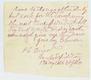 Mr Fancy Cancel 65 CIVIL WAR COVER NEWORLEANS 1863 4,  PG SOLDIER LETTER BANKS DIV 8