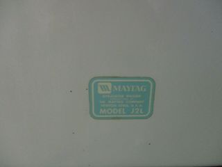 Vintage Maytag Wringer Gyrator Washer 1950 ' s White W/Aqua J2L 10
