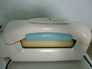 Vintage Maytag Wringer Gyrator Washer 1950 ' s White W/Aqua J2L 5