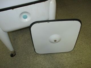 Vintage Maytag Wringer Gyrator Washer 1950 ' s White W/Aqua J2L 7