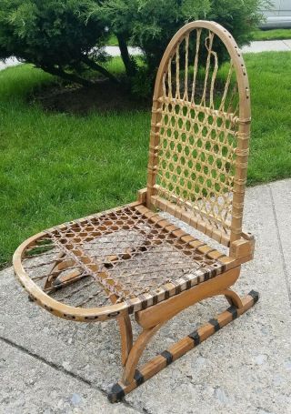 Antique Folding Canoe Seat,  Tubbs Of Vermont,  Chair Vintage Boat Boating