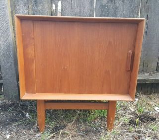 Danish Modern Teak Night Stand/end Table By Falster Mid Century