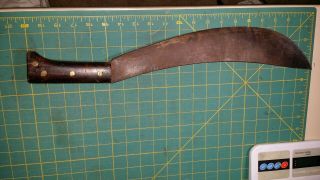 Antique War - Wwi Collins No.  1005 Army Machete Bolo Knife Wood Handle No Sheath