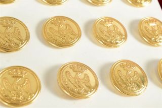 20x Gilt Metal French Napoleonic Guard Buttons Vintage Estate - Found Celeb Int 3