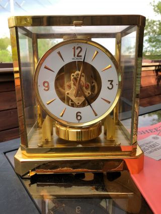 Vintage Atmos Lecoultre Mantel Clock Perpetual Motion 15 Jewels -