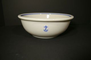 Vintage Wwii Tepco U.  S.  Navy Anchor Vitrified China Bowl Usn