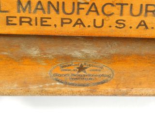 Vintage Lovell Manufacturing Erie PA USA RB55 Wooden Clothes Wringer 5