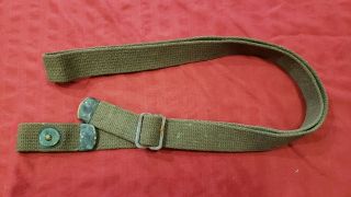 M1 Carbine Sling With Brass Tip Ends And Snap Ww2 Korean War