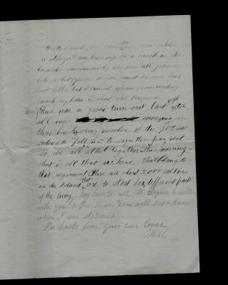 91st York Infantry CIVIL WAR LETTER - Regiment Heading to War in the Morning 2