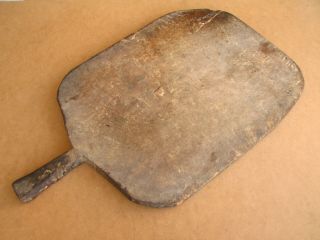 Antique Primitive Wooden Bread Shovel Scoop Board Dough Plate Rustic 19th 2