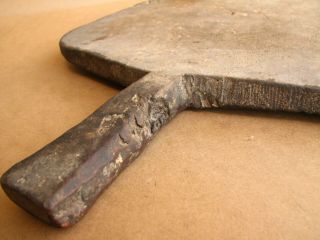 Antique Primitive Wooden Bread Shovel Scoop Board Dough Plate Rustic 19th 3