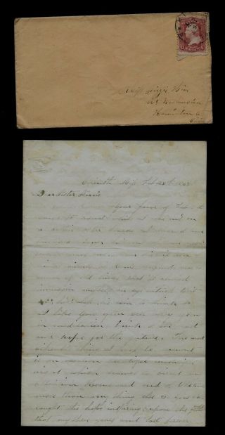 39th Ohio Infantry Civil War Letter - Content From Corinth Mississippi