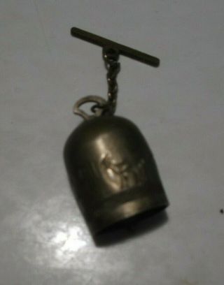 WWII Lucky Charm Capri Silver Bell A Michele Army Air Corp Lapel Charm USAAF 3