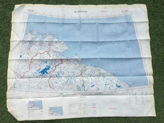 Cold War Issue 1950s British Raf Sas Tromso Murmansk Silk Escape Map