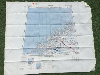 Cold War Issue 1950s British RAF SAS Tromso Murmansk Silk Escape Map 3