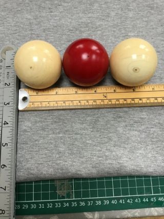 Antique French Ivory? Billiard Balls Pre 1947 9