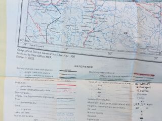 Cold War Issue 1950s British RAF SAS Onega Cherdyn Silk Escape Map 2