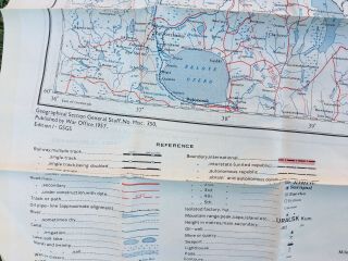 Cold War Issue 1950s British RAF SAS Onega Cherdyn Silk Escape Map 4