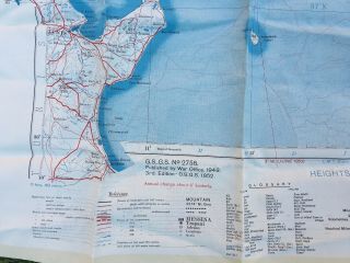 Cold War Issue 1950s British RAF SAS Rome Tunis Silk Escape Map 2