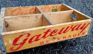 Very Rare Vintage 1957 Gateway Beverages Wood Soda/pop Crate - Sidney,  Oh