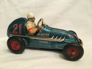 Yonezawa Electro 21 Blue Battery Operated Midget Racer 1950 