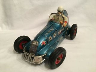 Yonezawa Electro 21 Blue Battery Operated Midget Racer 1950 ' s 4