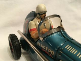 Yonezawa Electro 21 Blue Battery Operated Midget Racer 1950 ' s 6