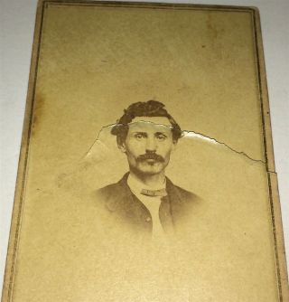 Rare Antique American Civil War ID ' d Confederate Major 1st Alabama CDV Photo 3