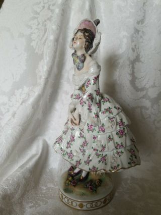 Early Large German Porcelain Lady Figurine 12 