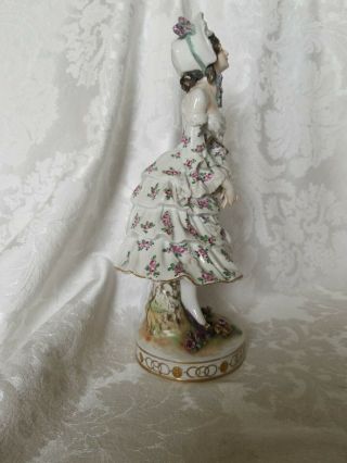 Early Large German Porcelain Lady Figurine 12 