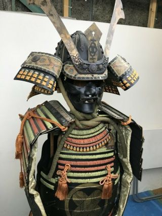 The Kabuto and Armor Full Set Japanese Traditional SAMURAI,  Noble Family 9
