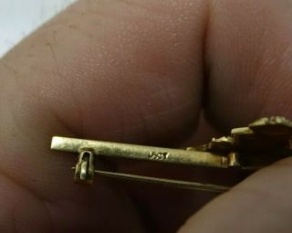 VERY OLD 15CT GOLD MILITARY SWEETHEART BROOCH - ROYAL ARTILLERY - VERY RARE L@@K 5