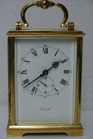 Good Quality Vintage Imhof Heavy Brass Carriage Clock - L@@k