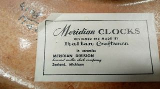 Vintage Rare Howard Miller Meridian Clock George Nelson Modern Mid Century 2
