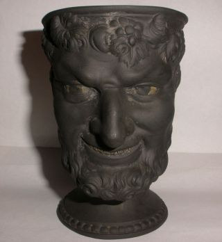 Rare Antique Circa 1780`s Basalt Ware English John Turner Satyr Devil Mug