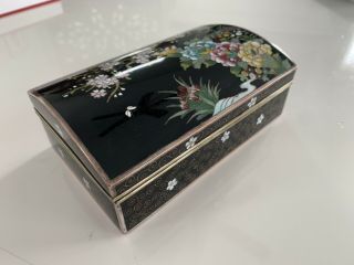 Antique Circa 1910 JAPANESE MEIJI CLOISONNE ENAMEL BRONZE Box 3