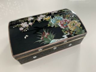 Antique Circa 1910 JAPANESE MEIJI CLOISONNE ENAMEL BRONZE Box 4