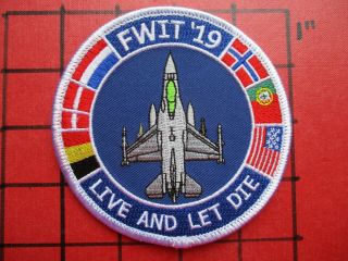Air Force Squadron Patch Netherlands Fwit 2019 Leeuwarden Exersize