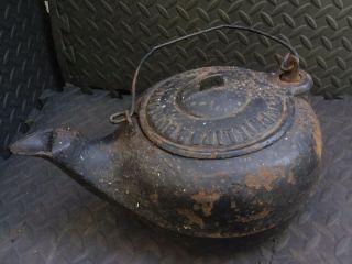 Antique Vintage Cast Iron Phillips & Buttorff Tea Pot Kettle Spout Teapot