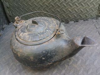 Antique Vintage Cast Iron Phillips & Buttorff Tea Pot Kettle Spout Teapot 2