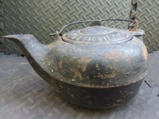 Antique Vintage Cast Iron Phillips & Buttorff Tea Pot Kettle Spout Teapot 8