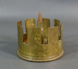 1910 Wwi Ww1 German Army Military Trench Art Artillery Bronze Shell Case Ashtray