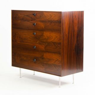 1950s George Nelson Herman Miller Thin Edge Rosewood Dresser Cabinet Restored