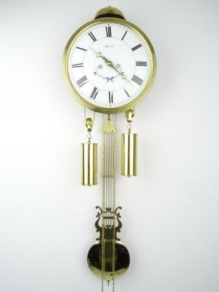 Antique Vintage Dutch Warmink Comtoise 8 Day Wall Clock (junghans Hermle Era)