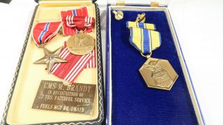 Wwii Us Army Air Corps Bronze Star Medal Boxed