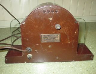 1930 ' s - ' 40 ' s vintage LACKNER NEON - GLO electric clock deco Bakelite light 5